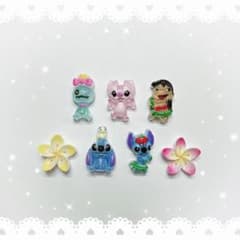 ネイルパーツ 7P ④ スティッチ ハイビスカス - メルカリ
