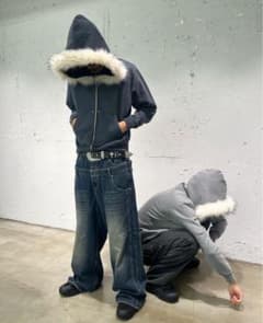 future archive ダブルジップパーカー ファー付き future archive ダブルジップパーカー ファー付き サイズM - メルカリ