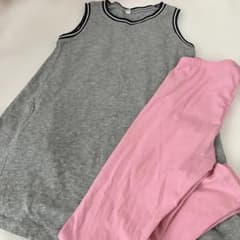 UNIQLO KIDS ノースリーブ グレー 130cmＨ&Mスパッツセットのサムネイル