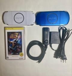 PSP-3000本体2台とモンスターハンター3ポータブルのセットのサムネイル
