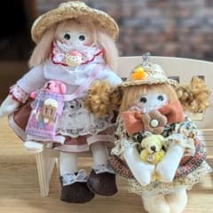 ハンドメイドドール☆カントリードール☆チャーム☆キーホルダー☆ペア