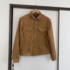 FAKE SUEDE TRUCKER JKT Lサイズ キャメルのサムネイル