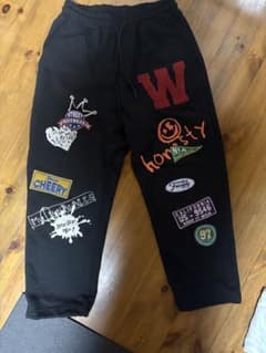 Jungle Storm パッチワークスウェットパンツ ブラックのサムネイル