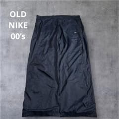 00s OLD NIKE ナイロンパンツ ネイビー ワイドシルエット XL 極太