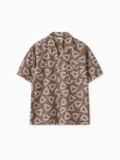 トップス PHIGVEL DELTA PATTERN OPEN COLLAR SS SH PHIGVEL フィグベル｜DELTA PATTERN OPEN COLLAR SS SHIRT