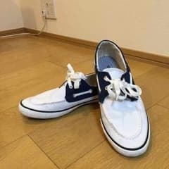 スニーカー メンズ 白×紺のサムネイル