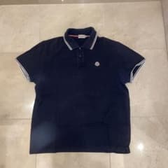 MONCLER ポロシャツ ネイビー XL　①のサムネイル