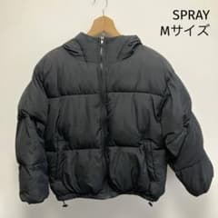 SPRAY フード付き ダウンジャケット ブラック Mサイズ