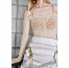 fumika uchida MESH KNIT TIGHTS TOP - メルカリ