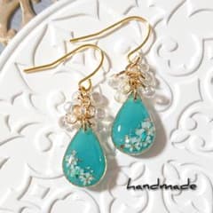 ≪340 ターコイズ≫レジンピアス 400円 - メルカリ