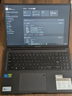 ASUS Vivobook 16X ノートパソコン Corei7 RTX4060のサムネイル