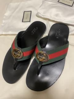 GUCCIトングサンダルGGモチーフグッチ9（28cm相当）黒ブラック正規品 GUCCIトングサンダルGGモチーフグッチ9（28cm相当）黒ブラック正規品
