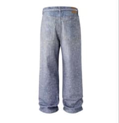 rhinestone denim pantsのサムネイル