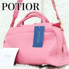 未使用品 POTIOR 2WAYバッグ ピンク レザー タグ付 GO-0132 - メルカリ