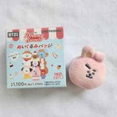 BT21 봉제인형 배지 COOKY Dreamy Sweets 파미마 한정