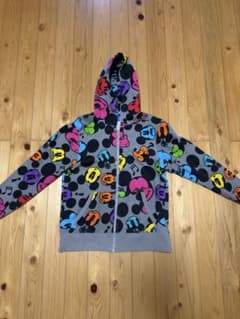 Tokyo Disney Resort Mickey Mouse print hoodie, gray, size M