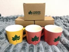 【未使用】非売品 LOGOSマグカップ3個セット ピンク イエロー 陶器のサムネイル