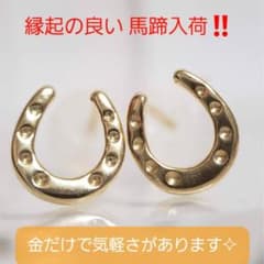 初夏の感謝祭目玉商品】新品未使用♡K10台縁起の良い馬蹄ピアス - メルカリ