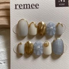 -ブルーニュアンスネイルチップ-のサムネイル