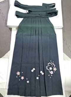 袴　股下93cm 刺繍入り　化繊　ニ尺袖　小振袖　袴のサムネイル