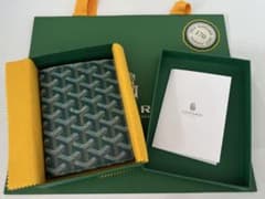 正規品 本物 ゴヤール 折り財布・マルチケース グリーン - メルカリ