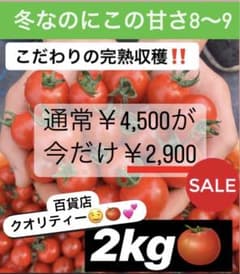 【冬でも甘い】美味しいミニトマト 箱込み2kgのサムネイル