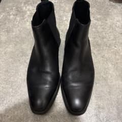 美品 ZARA 黒 レザー サイドゴアブーツ メンズのサムネイル