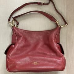 COACH★レザー 2way ショルダーバッグ レッドのサムネイル