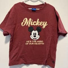 130 Mickey Mouse T-shirt, short-sleeved, burgundy/dark red