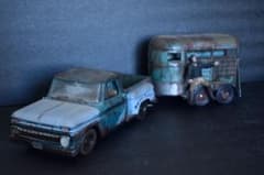 ]1/18 サンスター シボレー C10 トラック トレーラー 曲げ加工 サビ 1/18 サンスター シボレー C10 トラック トレーラー 曲げ加工 サビ