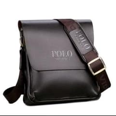 POLO VIDENG メンズ ショルダーバッグ ダークブラウンのサムネイル