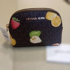 ☆新品☆MICHEAL KORS マイケルコース フルーツ柄 ポーチ ブラウン 
