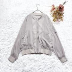 ズーティー シアーブルゾン ma-1 L 大きめ シースルー 薄手 無地 春