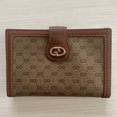 【未使用に近い】オールドグッチ がま口ケース ブラウン GUCCI グッチ がま口コインケース 小銭入れ オールドグッチ ブラウン