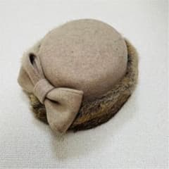 【ca4la】ラビットファー トーク帽のサムネイル