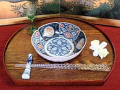 大聖寺伊万里　寿に金唐草　中陰菱に花菱紋の図　大振膾皿　B340AS-CVc 大聖寺伊万里 団龍紋に金唐草 中陰菱に花菱紋の図 膾皿 F334AS-CYa