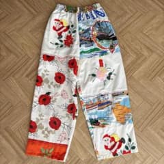 刺繍 ヴィンテージクロス リメイクパンツ 一点物のサムネイル