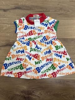 HOT BISCUITS カラフルロゴ ポロシャツワンピース 90 新品未使用のサムネイル