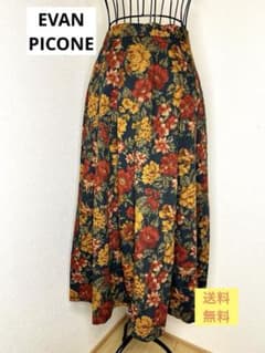 【お買い得】EVAN PICONE 昭和レトロ 花柄 ミモレ丈スカートのサムネイル