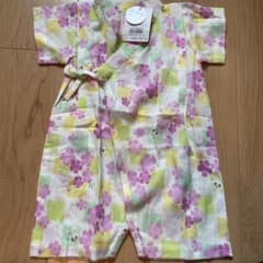 週末お値下げ　ミキハウス　甚平 ロンパース　姉妹　新品未使用　タグ付きのサムネイル