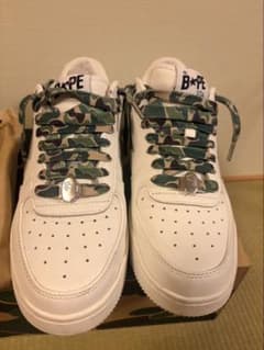 BAPE STA スニーカー ホワイト カモフラージュ柄のサムネイル