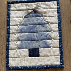 パッチワーク ハンドメイド タペストリー クリスマスツリー キルト