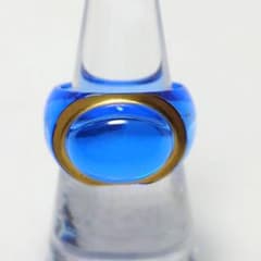 ◇極上品◇バカラ　リング　クリスタル　ブルー　タンゴ　11号 ◇極上品◇バカラ リング クリスタル ブルー タンゴ 11号 - メルカリ