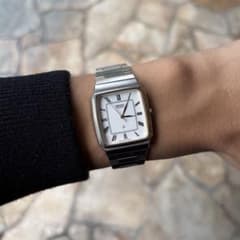 80s VINTAGE SEIKO タンク 1982年製 一体型ブレス サントス - メルカリ