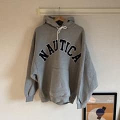 NAUTICA グレー フード付きパーカー Mのサムネイル