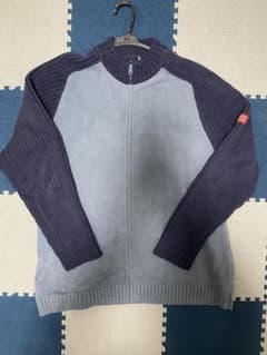 90'sEddie Bauer ニットセーター M グレー/ネイビーのサムネイル