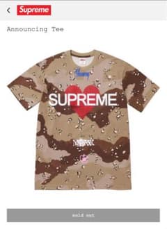Supreme Announcing Tee迷彩 Tシャツ