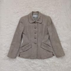 Christian Dior シルク混 ペプラム ツイードジャケット 7号 - メルカリ