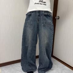 ね*ね様 ワイドシルエット デニムパンツのサムネイル