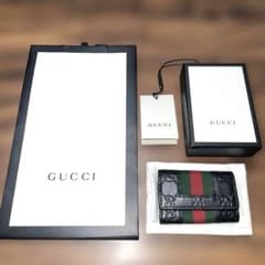 即日発送】GUCCI シマ シャリーレザーキーケース - メルカリ